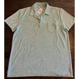 Marine Layer Light Mint Terry Polo Shirt